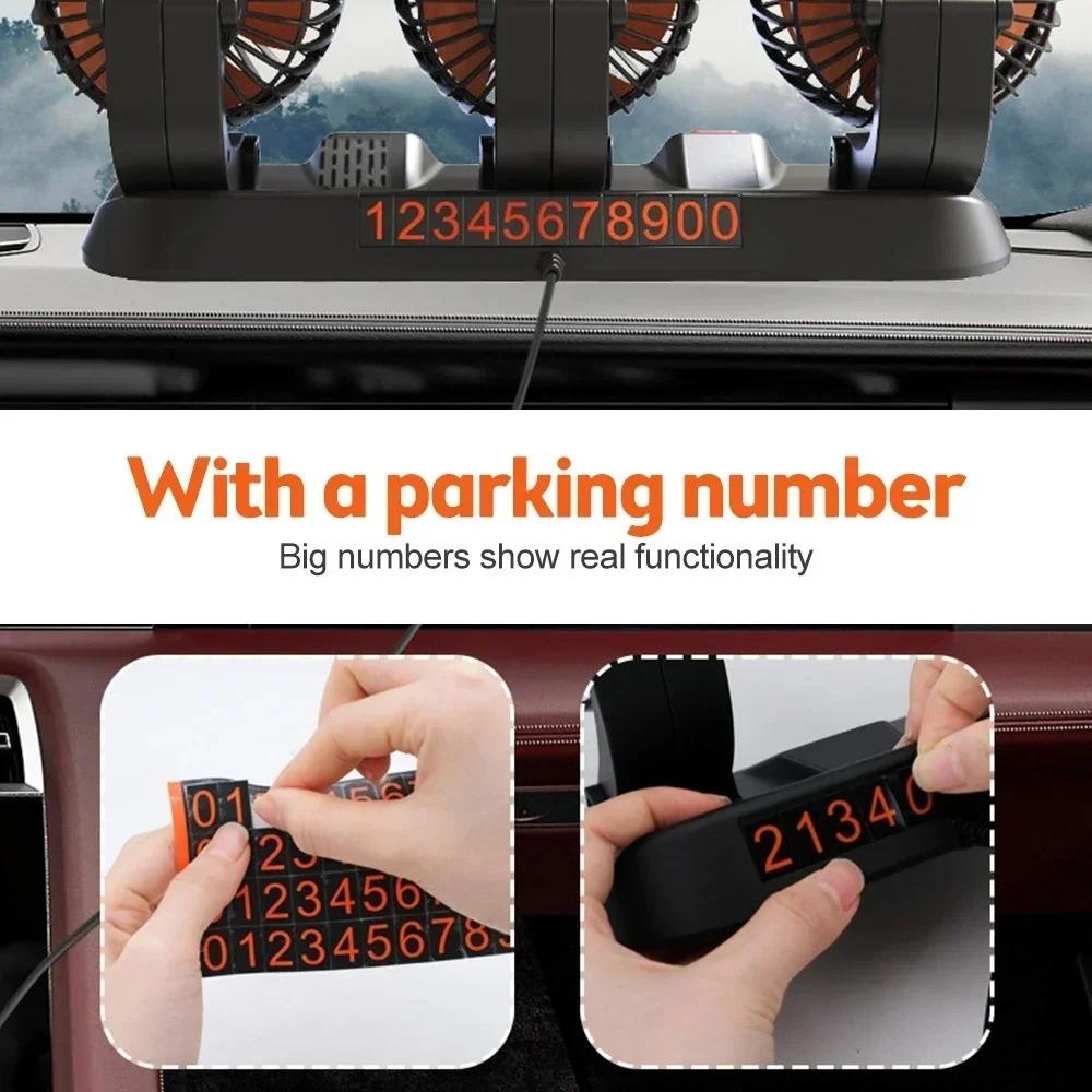 Car Fan 360° Adjustable 3 Head Air Fan Automotive Electric Fan USB/12V/24V Fan 2 Speeds Car Silent Fan for Home Desk Office&Car Car Fan 360° Adjustable 3 Head Air Fan Automotive Electric Fan USB/12V/24V Fan 2 Speeds Car Silent Fan for Home Desk Office&Car