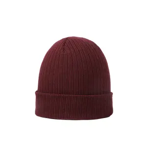 Vail Neutral Burgundy Beanie