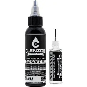 Clenzoil 2 oz Pure Silicone Oil Set — Petroleum-Free Surface Conditioner for Rubber, Metal & Plastic — Includes Twist-Top Bottle & Precision Needle Oiler — Made in USA
