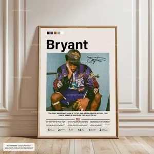 Kobe Bryant Poster, Bryant Lakers, Framed NBA Basketball Print, Basketball Legend Decor, Sports Artwork, Kobe Wall Art, Iconic Posters, Icon