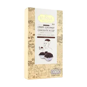 KUNNA Thai Coconut Chocolate Cup 90g - Gluten-Free, Crispy Snack, Popular Thai Treat