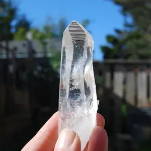 4.4in 101g Grounding Colombian Lemurian Seed Quartz Crystal, Rosetta Stone Starbrary Record Keepers Optical Quartz, Boyaca, Colombia