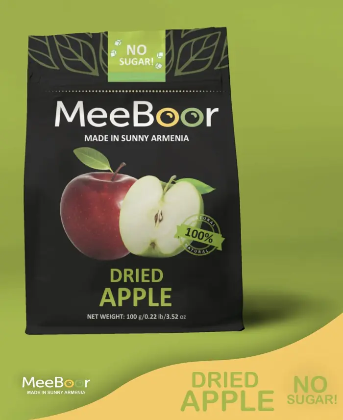 Sun Dried Apple Fruit 100% Natural / No Added Sugar / Pure Snack