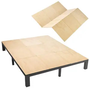 VEVOR Bunkie Board, Cal King 69.7 x 81.9 in, Foldable Bed Board Under Mattress with Nylon Webbing, Plywood, Rounded Edges, Anti-Sag Design for Metal Frames, Sleeper Sofas, Platform and Bunk Beds