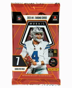 1PACK from-2025 Panini Mosaic Football Mega Box (PACK) (Reactive Blue Parallels!)