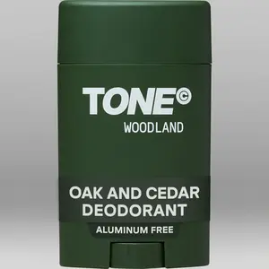 Tone Woodland Deodorant - 48-Hour Odor Protection, Aluminum-Free Lip Balm - Shea Butter, Coconut Oil, Probiotics, Clean, Paraben-Free Lip Balm Formula, 2.65 oz