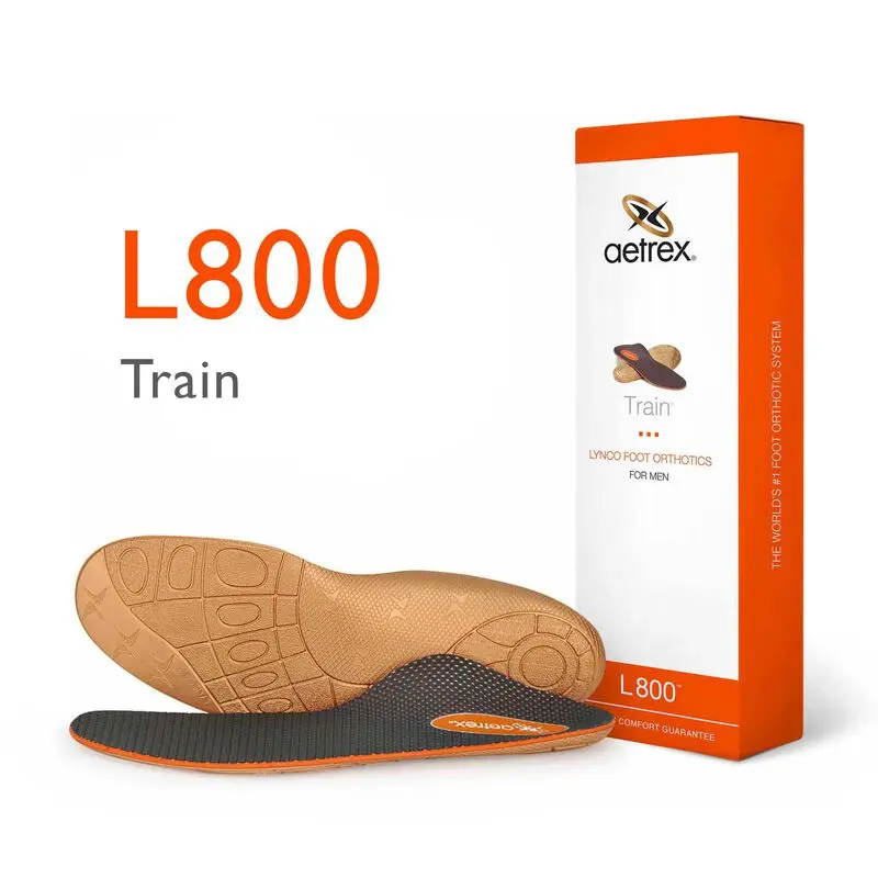 Aetrex Men's Train Foam-Mesh Soft Orthotic Insoles - Footwear Arch Support Insoles for Exercise, All-Day Comfort