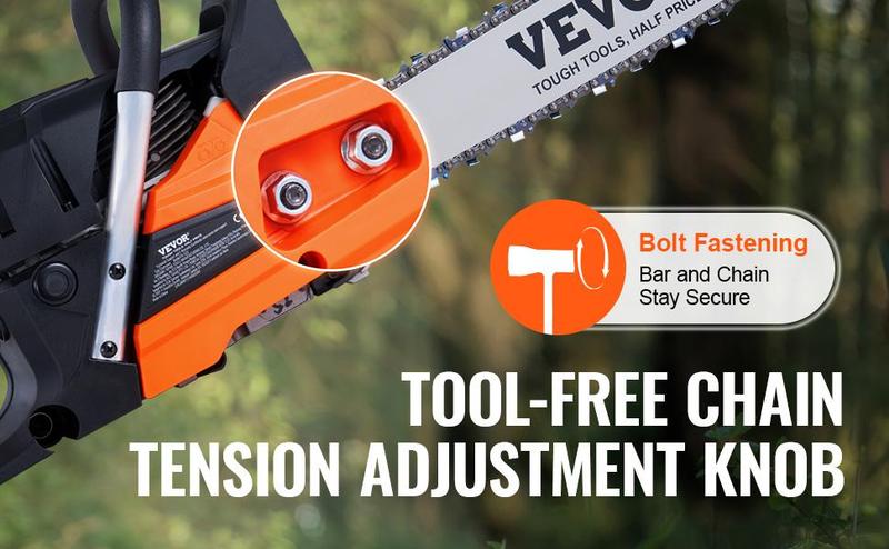 VEVOR 58CC 20" Gasoline Chainsaw Gas Powered Wood Cutting Engine Gas Chain Saw
