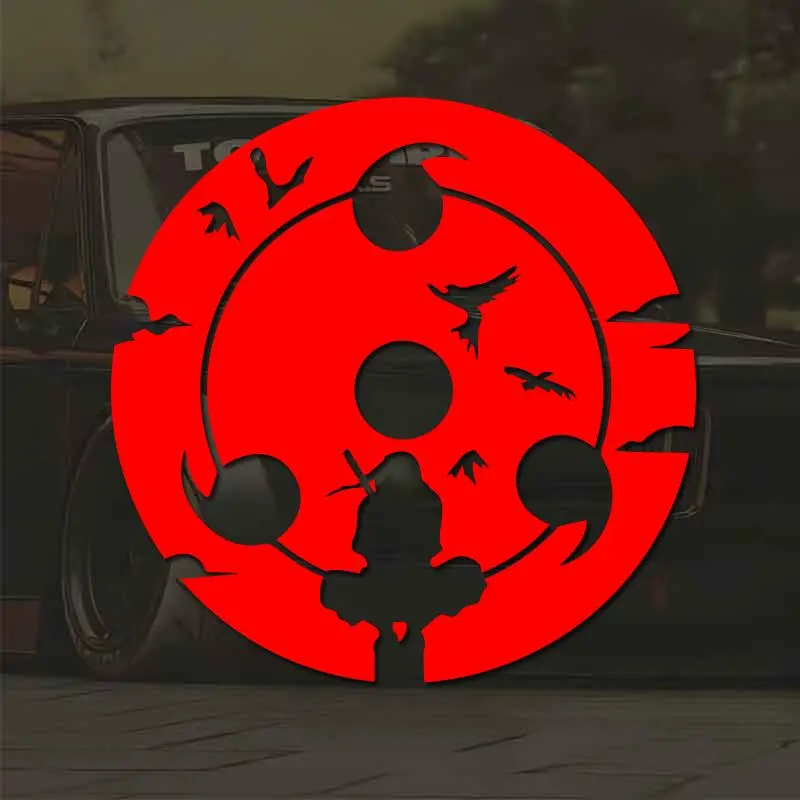 Uchiha Itachi with Sharingan sky decal,for cartoon fans,creative&fashion decal with high quality sticker for cars& trucks !