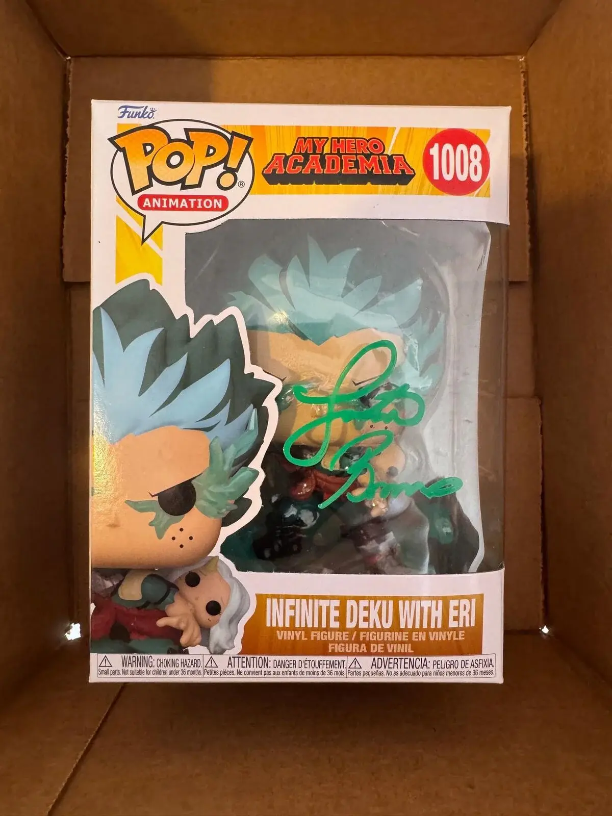 My hero academia Deku with Eri 1008 signed by Justin Briner
