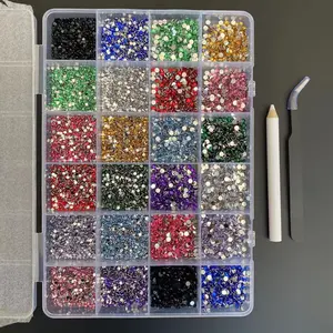 Flatback Nail Art Glitter Rhinestones, 10000pcs Crystal Gems for DIY Crafts, Decorative Jewelry Supplies for Shoes, Clothes & More