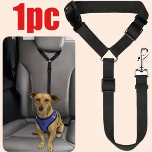 Pet Dog Car Harness Safety Belt, Adjustable Travel Fixed Rope, Vehicle Seatbelt Restraint Strap, Car Headrest Constraint Band, Universal Harness, Harness Straps