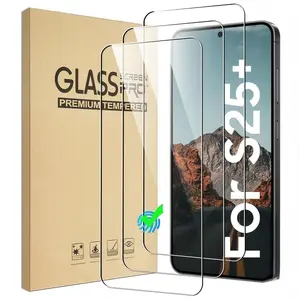 3 Pack Glass Screen Protector for Galaxy S25 S24 S23 S22 S21, Fingerprint Unlock, HD Clear Case Friendly Anti-Scratch, Full Coverage Tempered Glass Screen Protector for Galaxy S25 FE