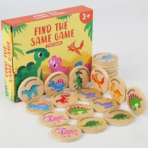 G52Memory Matching Game for Kids, Educational Wooden Puzzle Toy, Brain Training Flip Card Game for Ages 3-6, Early Learning Montessori Game