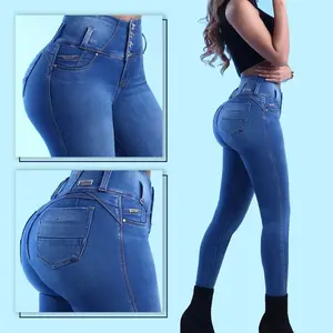 Colombian Butt-Lift Jeans High Waist with Pockets