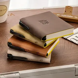 Portable Soft Leather Pocket Notebooks Set, Includes Pen, 224 Pages Drawing Journal, Thick Blank Travel Diary, Office Study Gift, Durable Drawing Notebook