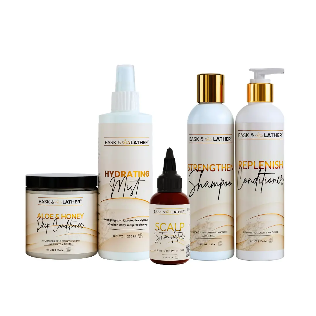 Wash Day & Healthy Hair Renewal Kit-  Hydrating  Avocado Aloe Vera Honey Nourishing