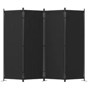 Room Divider, 4 Panel Folding Privacy Screen, 88” Portable Separating with 3 Metal Feet, Partition Room Dividers, Lightweight Freestanding Wall Divider Screen for Office Bedroom Hospital