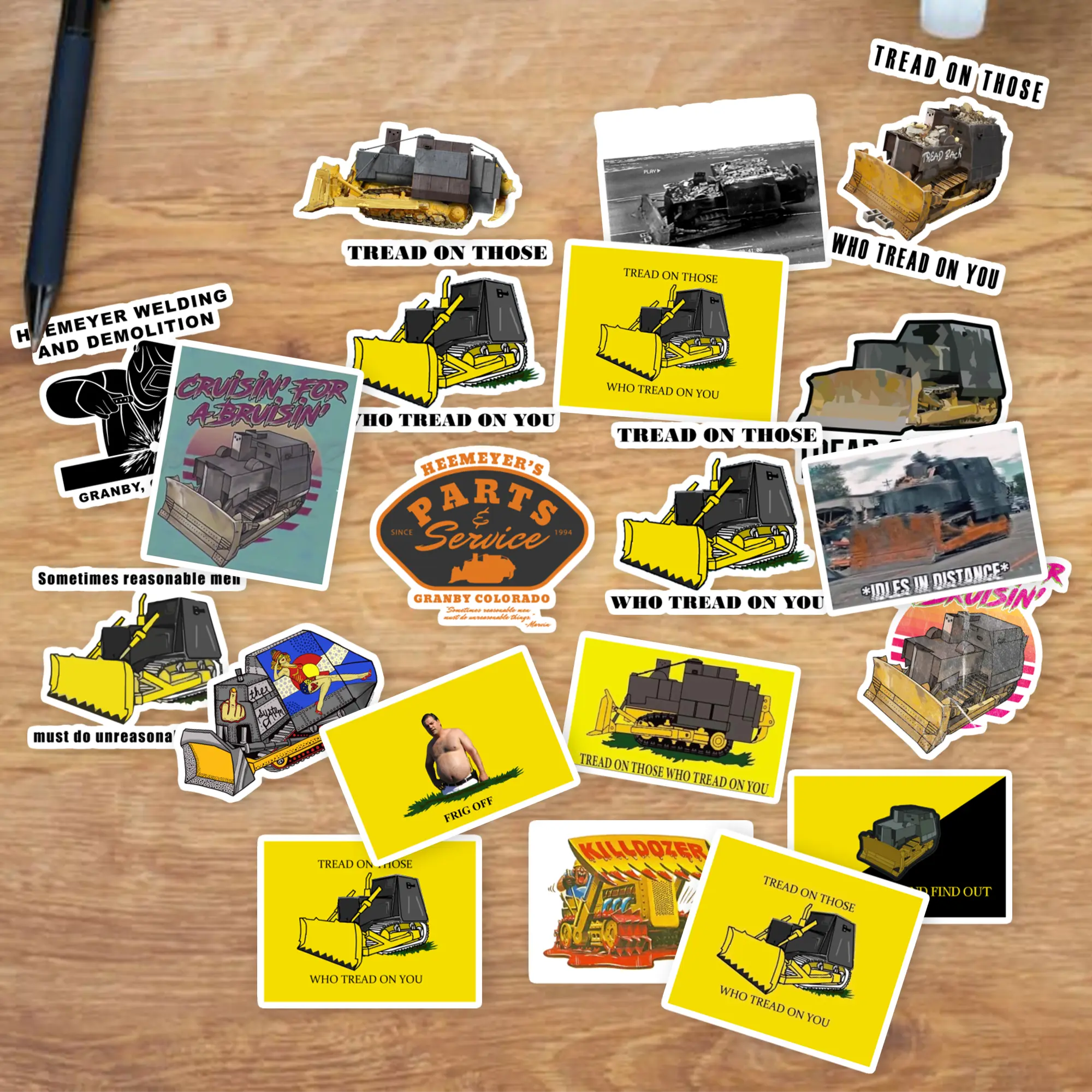 20 PCS Stickers Pack Killdozer Aesthetic Vinyl Colorful Waterproof Laptop Bumper Car Luggage Bike Water Bottle Skateboard Guitar