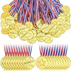 Gold Medal Set, Medal & Ribbon Set, Award Medals for Party, Sports, Spelling Bee, Graduation, Competition, Party Gift Supplies