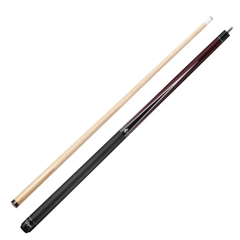 Viper Diamond Burgundy Stain Billiard-Pool Cue Stick, Pro Taper, Maple Wood Construction, Adjustable Weight System, Le Pro Leather Tip