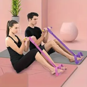 Four-Pedal Pull-Up Machine, Full Body Workout Equipment, Multi-Use Fitness Gear for Leg Stretching, Yoga, Pilates, Portable