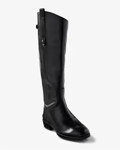 Curved Shaft Riding Boot Black