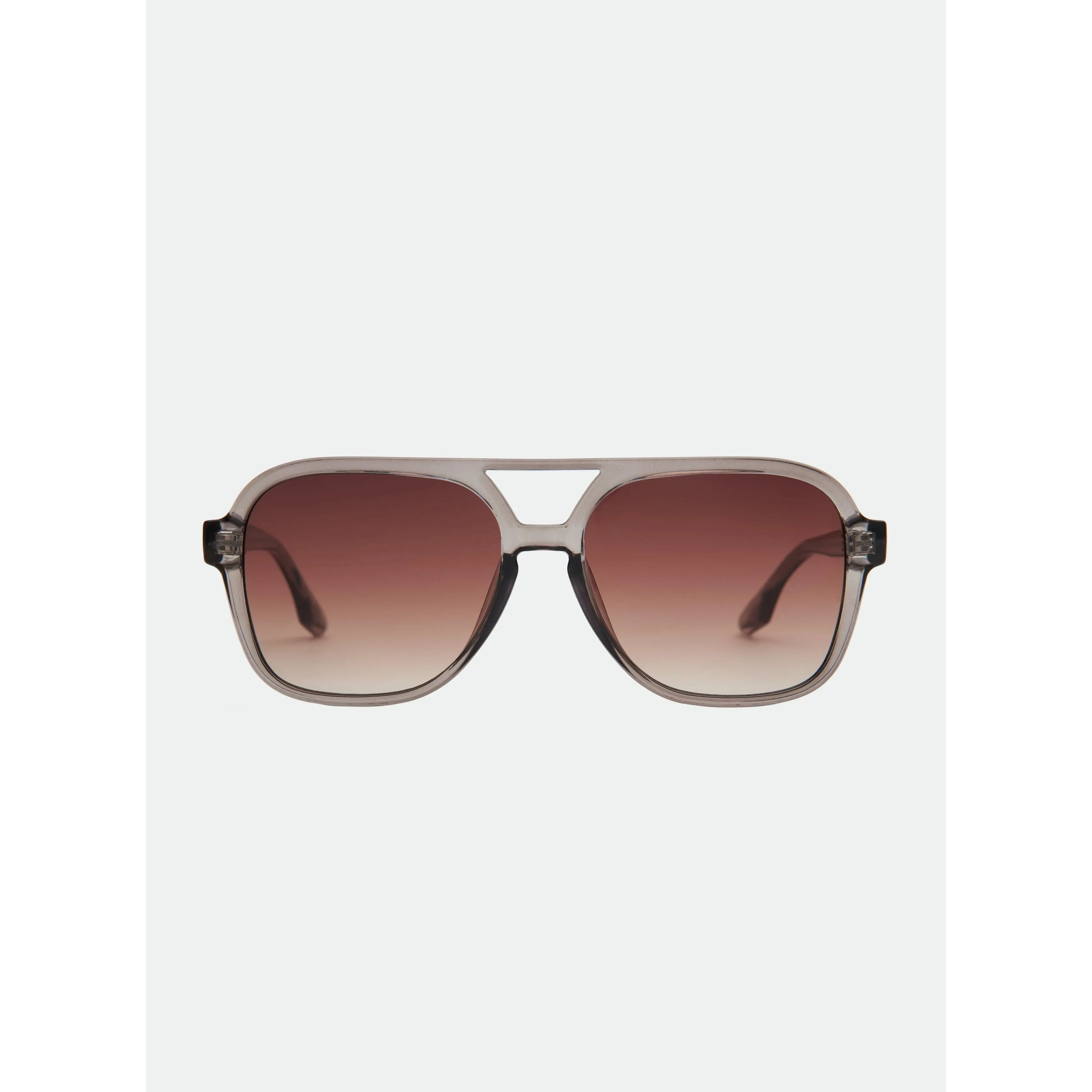 OTRA Kori Women's Trendy Casual Aviator Sunglasses, Lightweight Slimline Frame in Transparent Olive, Brown Gradient Lenses with 100% UV Protection, Vintage Trendy Sunglasses, Eyewear Fashion, Lightweight Feel