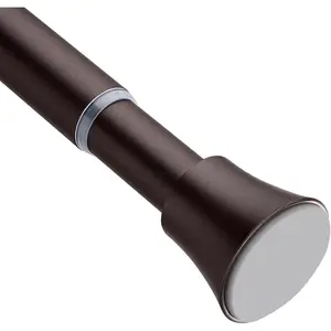 Bronze Shower Curtain Rod - Tension Curtain Rod Adjustable 32 to 62 inch Spring Tension Shower Rod No Drilling Non Slip, Matte Bronze
