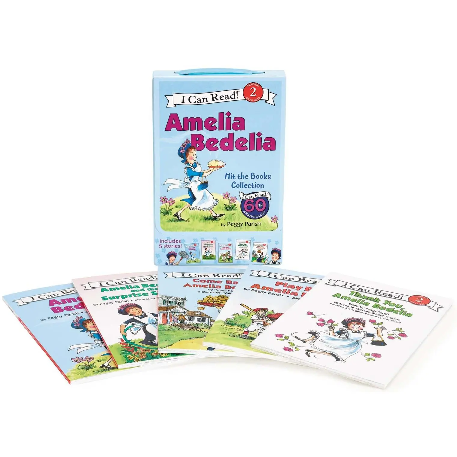 Amelia Bedelia 5-Book I Can Read Box Set : Amelia Bedelia Hit the Books -- Peggy Parish - Boxed Set