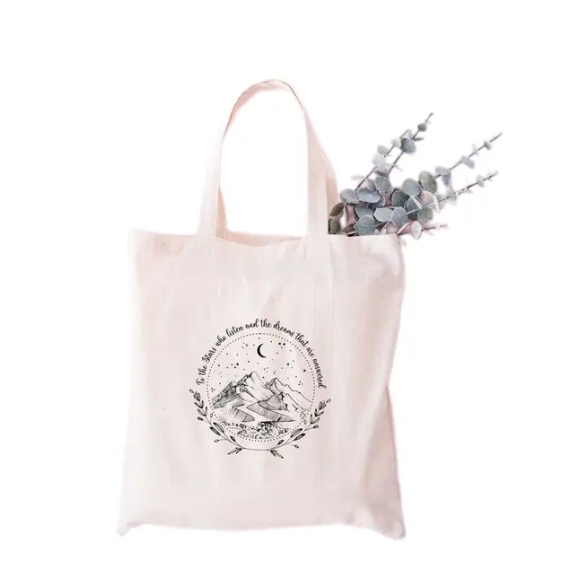 City Of Starlight Velaris Canvas Tote Bag, Bookish Totebag, Acotar Tote Bag, A Court Of Thorns And Roses, Crescent City Tote, Rhysand
