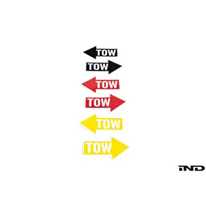 IND Directional Tow Hook Location Decal Set