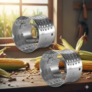 Portable Corn Sheller Kit: Dual-Use for Kitchen & Camping. Anti-Splash Design, Non-Slip Handle, Efficient Multi-Functional Corn Removal Tool & Accessories Set.