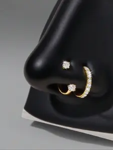 20 Gauge Zirconium Hoop Nose Ring, Stackable 8mm Piercing Jewelry, Hypoallergenic Stainless Steel, Silver Color & Options, Body Piercing Jewelry