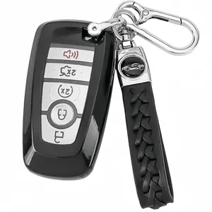 Car Key Fob Cover Case with Keychain, Soft TPU Protection Key Case for Ford for Explorer for Fusion for Escape for Edge for Expedition for F150 for F250 for F350 for F450 for F550 for Maverick for Mustang 3/4/5 Buttons Smart Key, Car Key Accessory