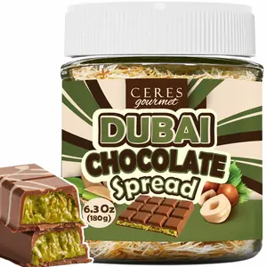 Dubai Chocolate Spread – 6.35 oz Jar with Pistachio, Kataifi & Gourmet Dubai Chocolate Filling for Pancakes, Breakfast, Snacks, and Desserts