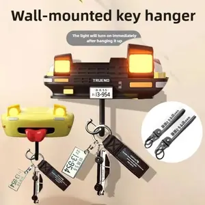 Car Open Headlight Key Holder With Light Initial D AE86 Mazda MX-5 Key Hanger Creative Wall Mount Key Hook For Hallway Entrance