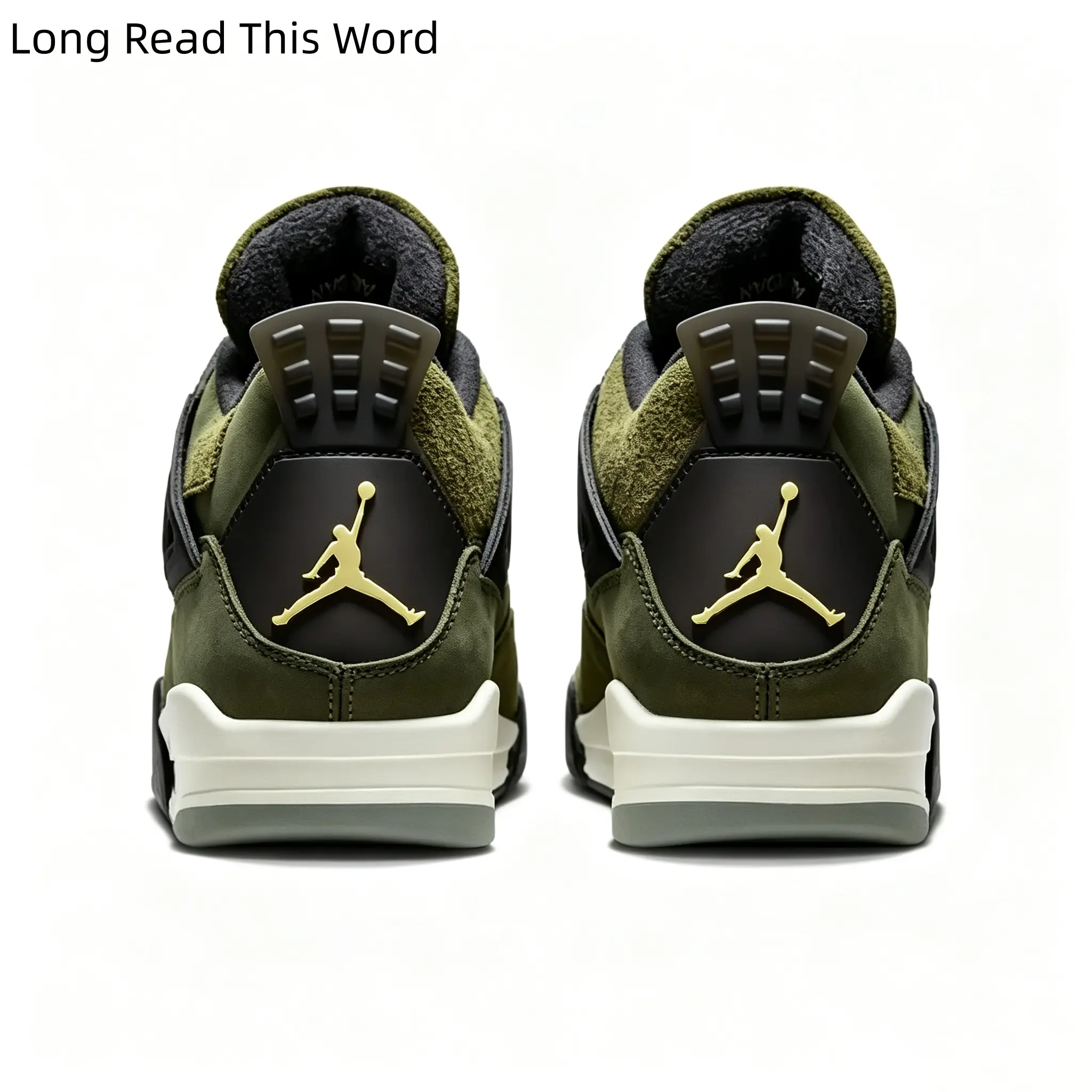 Olive Green Suede High Top Sneakers Cream Midsole Cushioned Street Trainers For Men Women Daily Casual Wear
