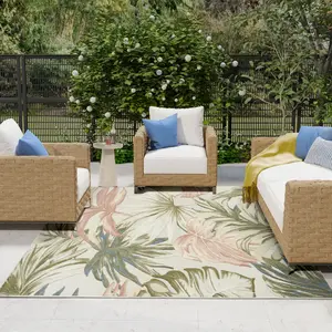 Nourison Aloha Tropical Modern Area Rug, Indoor-Outdoor Use Carpet Nourison Aloha Tropical Modern Area Rug, Indoor-Outdoor Use Carpet
