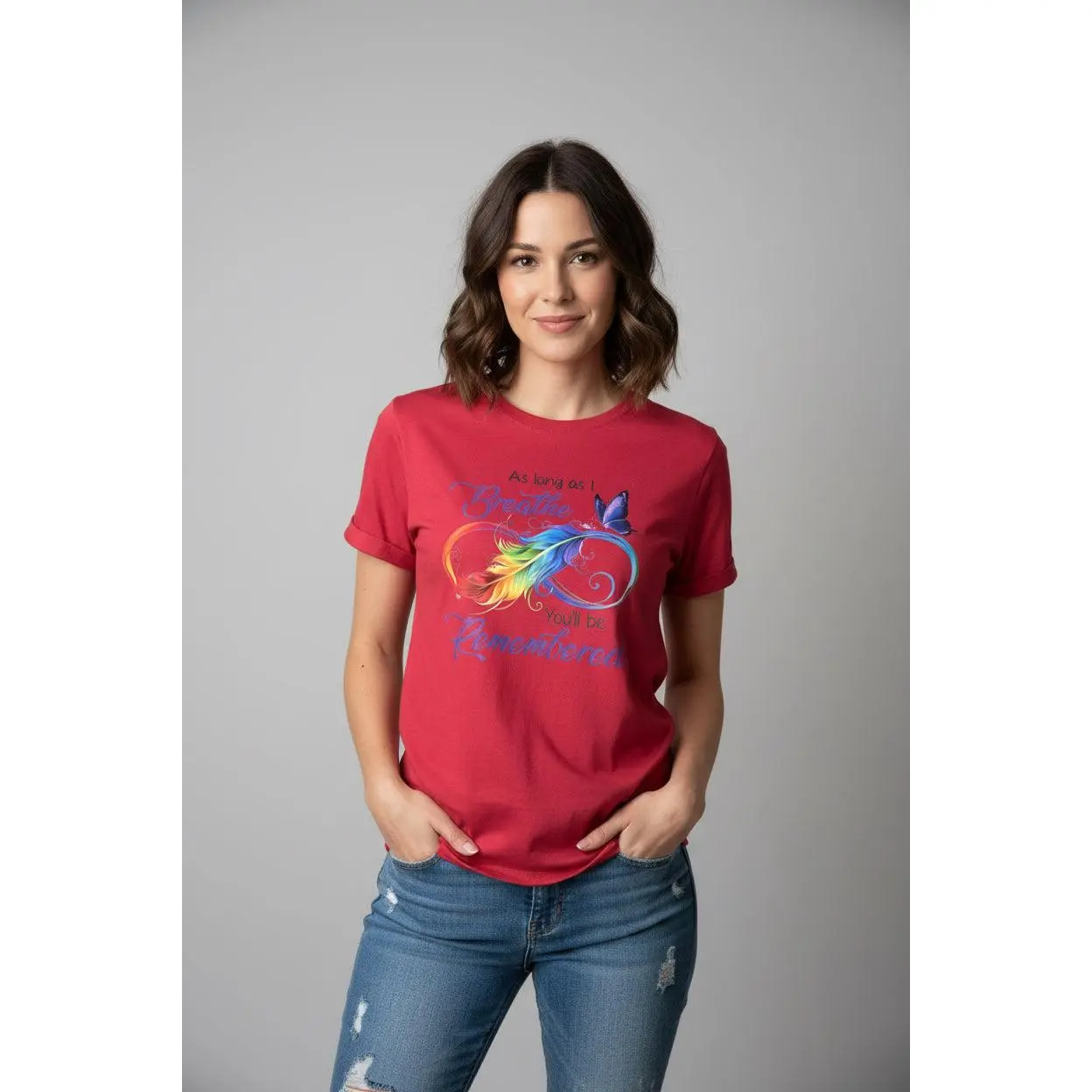 XL heathered red T-shirt