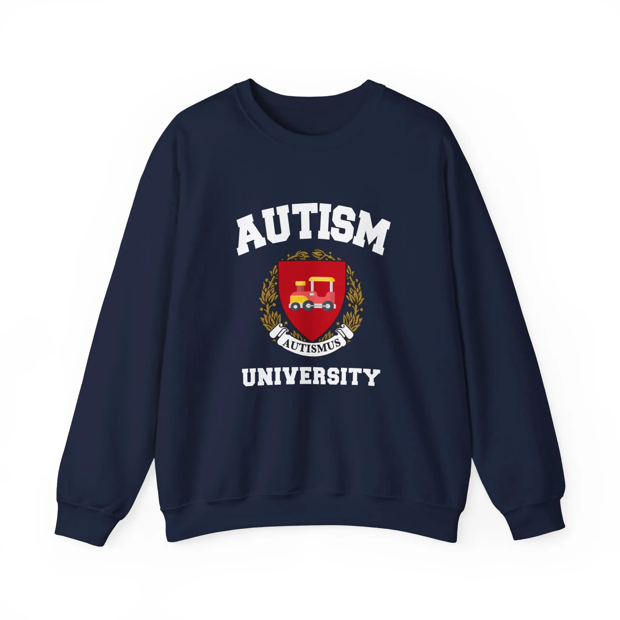 Funny Meme Sweatshirt, AUTISM UNIVERSITY Joke Crewneck, Gift Sweater