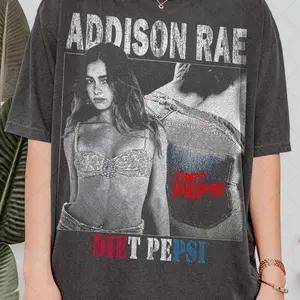 Limited Comfort Colors Addison Rae T-Shirt, Addison Rae Diet Pepsi Bootleg Fan T-Shirt, Gift For Women and Man Unisex T-Shirt