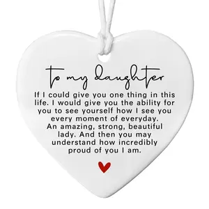 **"To My Daughter" Keepsake Ornament - Sentimental Gift for Wedding, Graduation & Birthday - Mother-Daughter Gift** Decor Decoration