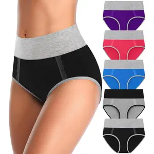 MISSWHO Cotton High Waisted Womens Underwear Soft Stretch Breathable Full Coverage Ladies Panties Multipack