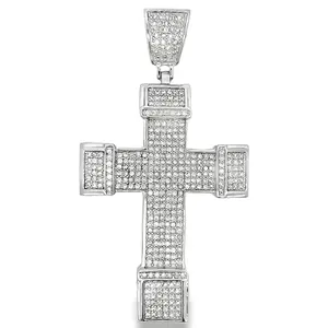 Big Chunk Cross CZ Iced Out Pendant