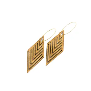 lovelevel | Natural Wood Earrings | INCLINE | Sustainable Fashion | Handmade Wooden Earrings