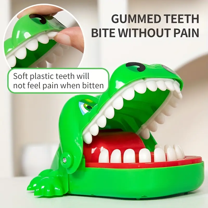 Toy Crocodile Game Prank Interactive Fun Tooth Pull Partner Kids Gag Prop Prank Props Family Party Travel Portable Pocket Game Children Creative Prank Gift Birthday Present