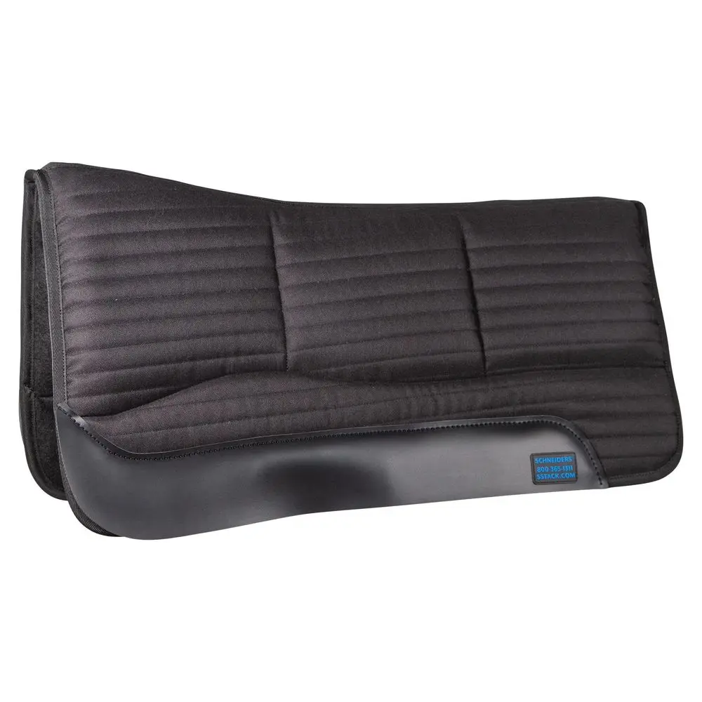 Memory Foam Western Saddle Pad - 31"x30" Black Equestrian Supplies with Removable Shims for Customization, Improve Your Saddle Fit, Internal Full-Length Pocket, Impact-Absorbing Cordura for Pressure Relief & Alleviate Back Soreness