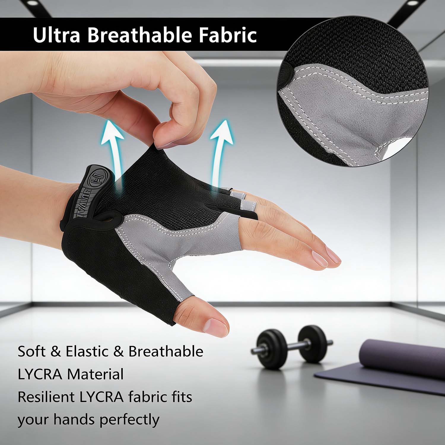 Accmor Cycling Gloves for Men Women, Half Finger Bike Gloves, Anti-Slip Shock-Absorbing Breathable Gloves for Road Bike MTB, Fitness and Outdoor Sports