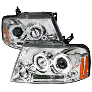 2004-2008 Ford F-150/ 2006-2008 Lincoln Mark LT Dual Halo Projector Headlights (Chrome Housing/Clear Lens)